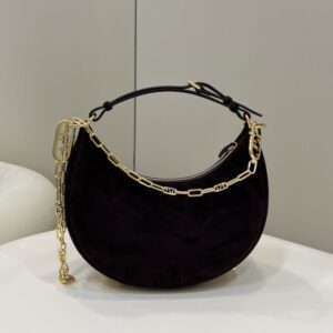 Replica Fendi Fendigraphy Large Black Velvet - Best Fake Designer Bags