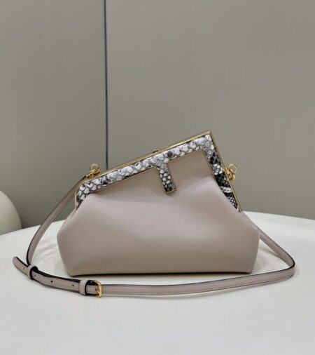 Replica Fendi  First Beige Python - Best Fake Designer Bags