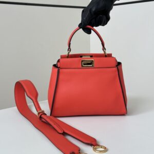 Replica Fendi Peekaboo Small Red - Best Fake Designer Bags
