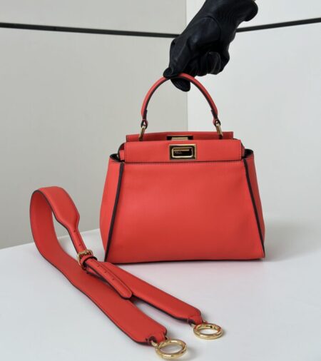 Replica Fendi Peekaboo Small Red - Best Fake Designer Bags
