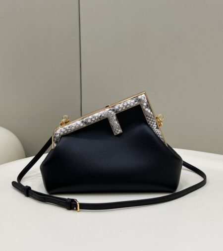 Replica Fendi  First Black Python - Best Fake Designer Bags