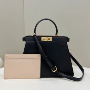 Replica Fendi Peekaboo  Medium Black - Best Fake Designer Bags