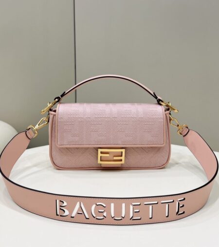 Replica Fendi Baguette FF Pink - Best Fake Designer Bags