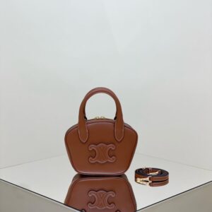Replica Celine Bowling Bag Brown - Best Fake Designer Bags