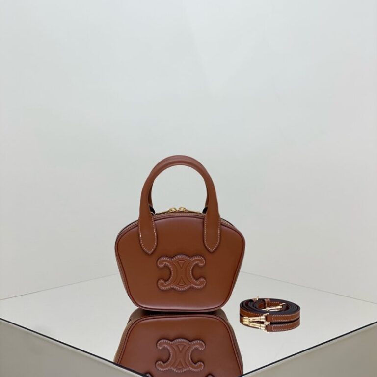 Replica Celine Bowling Bag Brown - Best Fake Designer Bags