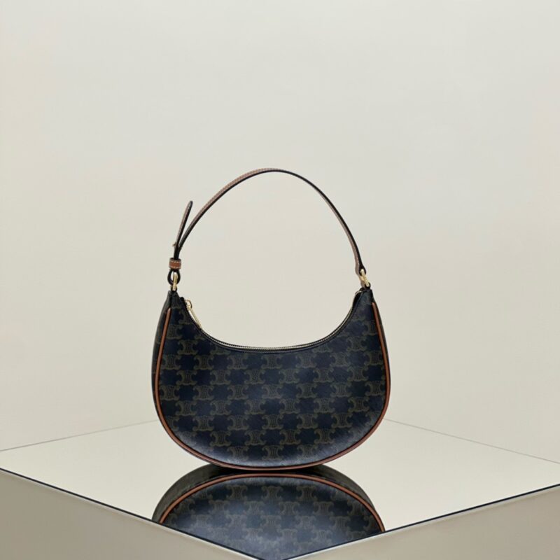 Replica Celine Triomphe Moon Bag Brown - Best Fake Designer Bags