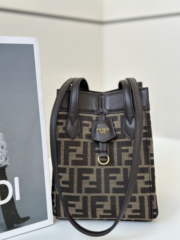 Replica Fendi  Origami Small Brown Cotton - Best Fake Designer Bags