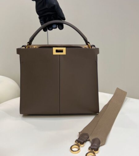 Replica Fendi Peekaboo  X Lite Brown - Best Fake Designer Bags