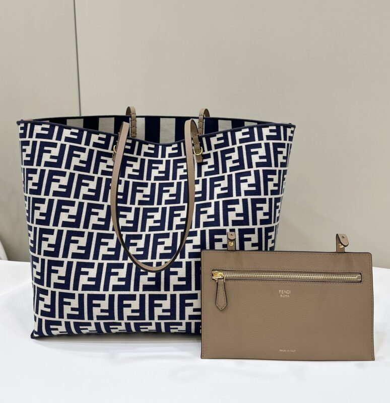 Replica Fendi Two Side Small Tote Blue - Best Fake Designer Bags