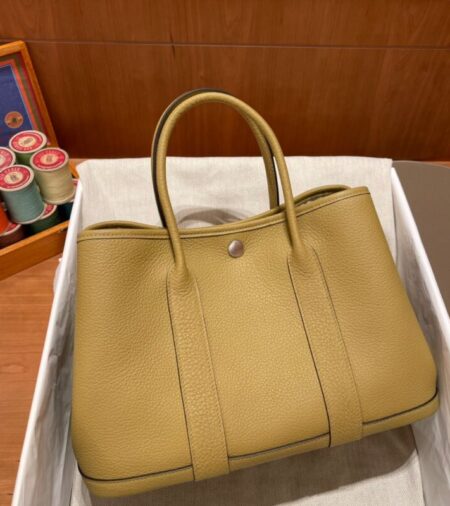 Replica Hermes Garden Party 30cm Cardamon Grey - Best Fake Designer Bags
