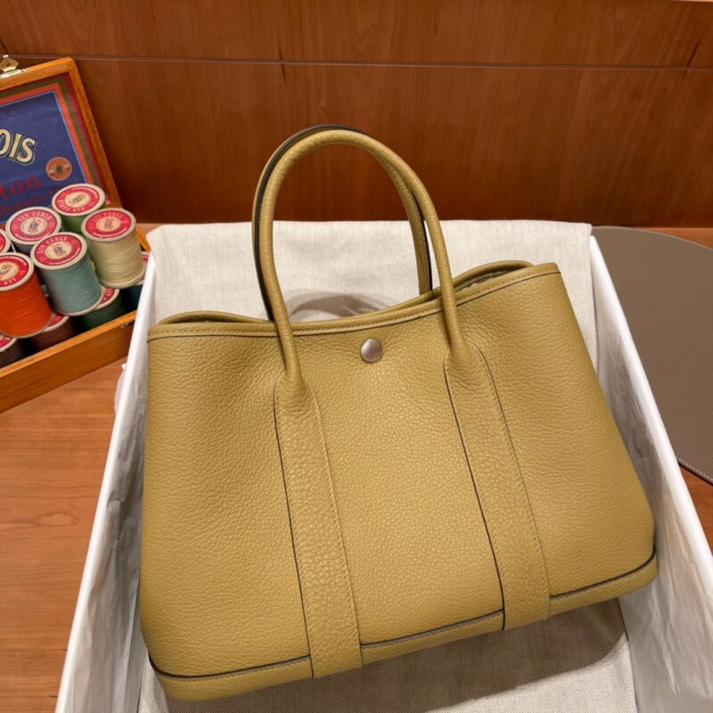 Replica Hermes Garden Party 30cm Cardamon Grey - Best Fake Designer Bags
