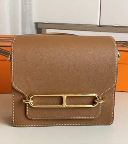 Replica Hermes Sac Roulis Brown - Best Fake Designer Bags
