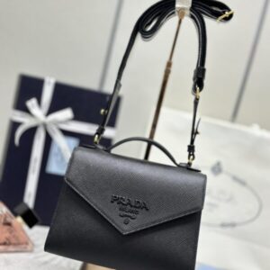 Replica Prada  Saffiano Black Envelope - Best Fake Designer Bags