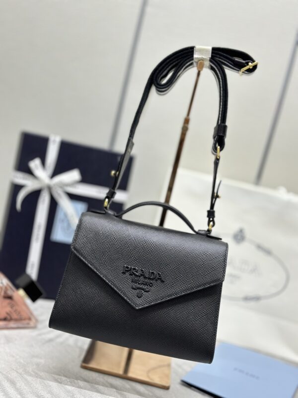 Replica Prada  Saffiano Black Envelope - Best Fake Designer Bags