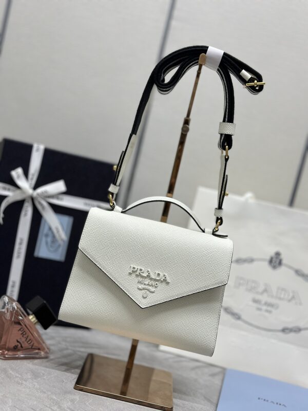 Replica Prada  Saffiano White Envelope - Best Fake Designer Bags