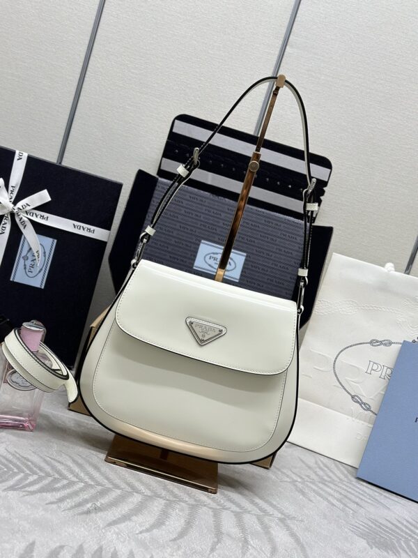 Replica Prada  Cleo White Bag With Flap - Best Fake Designer Bags