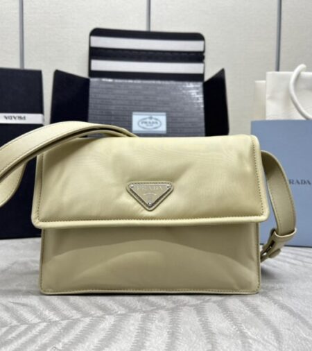 Replica Prada  Re-Nylon Shoulder Bag Milk Tea - Best Fake Designer Bags