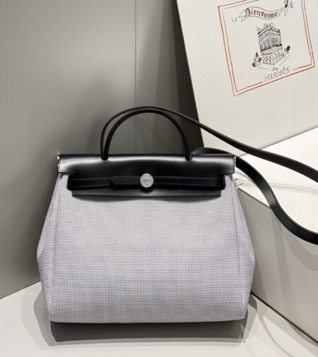 Replica Hermes Herbag 31cm White - Best Fake Designer Bags