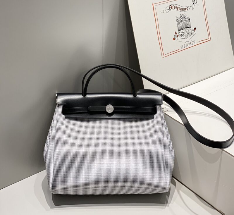 Replica Hermes Herbag 31cm White - Best Fake Designer Bags