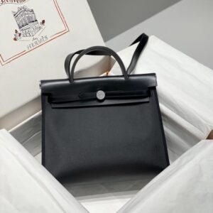 Replica Hermes Herbag 31cm Black - Best Fake Designer Bags