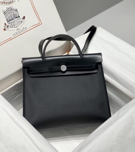Replica Hermes Herbag 31cm Black - Best Fake Designer Bags