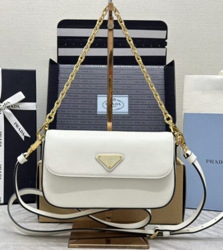 Replica Prada  Mini Saffiano White - Best Fake Designer Bags