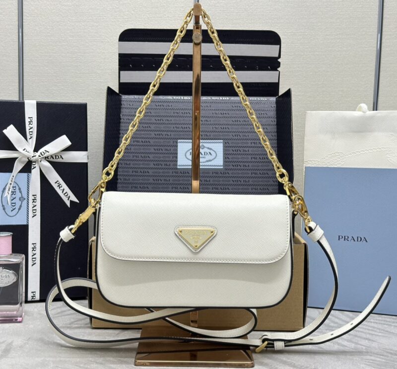Replica Prada  Mini Saffiano White - Best Fake Designer Bags