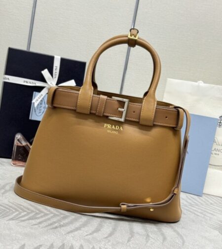 Replica Prada  Brown Buckle - Best Fake Designer Bags