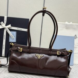 Replica Prada   Naplak Patent Brown - Best Fake Designer Bags