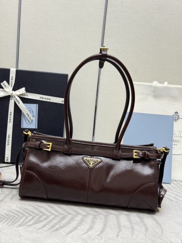 Replica Prada   Naplak Patent Brown - Best Fake Designer Bags