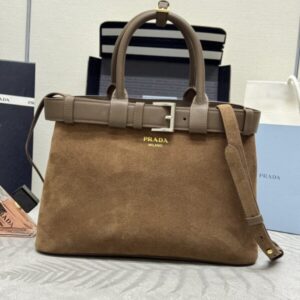 Replica Prada  Suede Buckle - Best Fake Designer Bags