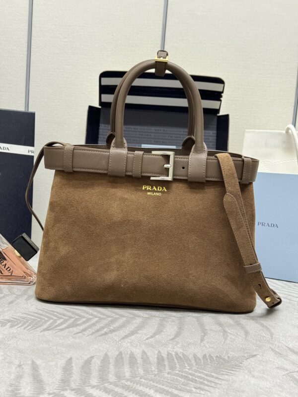 Replica Prada  Suede Buckle - Best Fake Designer Bags