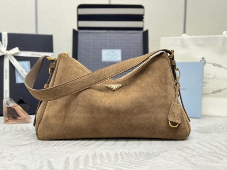 Replica Prada  Prada Aimée Suede Large - Best Fake Designer Bags
