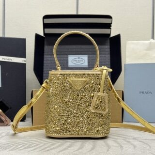 Replica Prada Crystal Bucket Bag - Best Fake Designer Bags