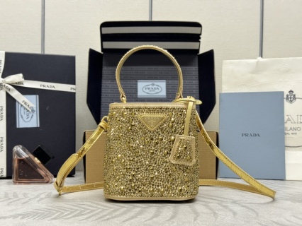 Replica Prada Crystal Bucket Bag - Best Fake Designer Bags