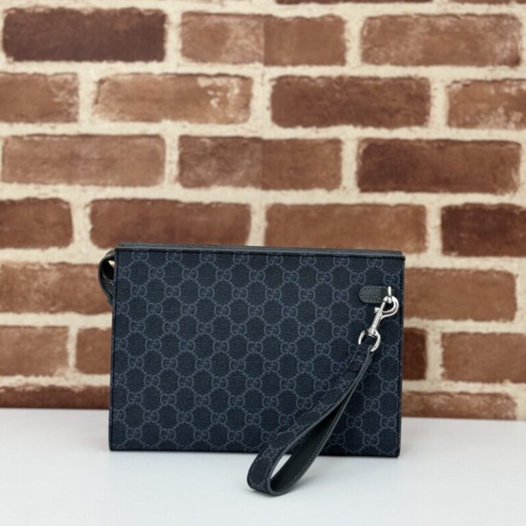 Replica Gucci  GG Canvas Pouch Blue - Best Fake Designer Bags