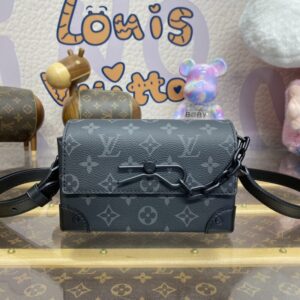 Replica Louis Vuitton Steamer Wearable Wallet Black Canvas - Best Fake Designer Bags