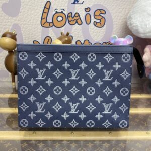 Replica Louis Vuitton Pochette Voyage Dark Blue - Best Fake Designer Bags