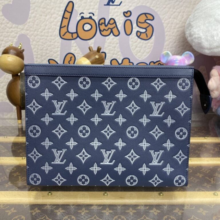 Replica Louis Vuitton Pochette Voyage Dark Blue - Best Fake Designer Bags