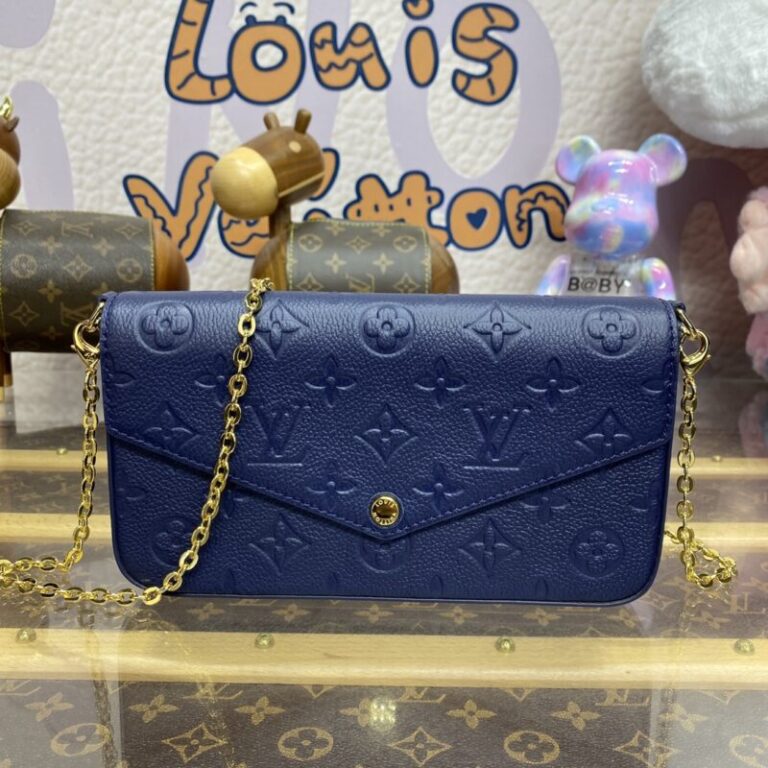 Replica Louis Vuitton Félicie Pochette Dark Blue - Best Fake Designer Bags