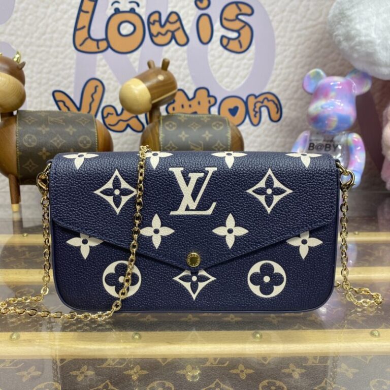 Replica Louis Vuitton Félicie Pochette Blue White - Best Fake Designer Bags