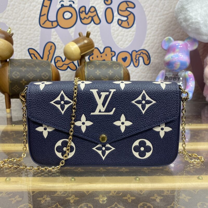 Replica Louis Vuitton Félicie Pochette Blue White - Best Fake Designer Bags