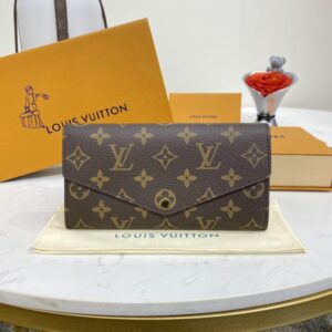 Replica Louis Vuitton Sarah Wallet Brown - Best Fake Designer Bags