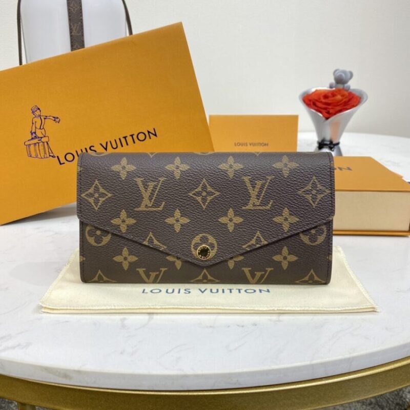 Replica Louis Vuitton Sarah Wallet Brown - Best Fake Designer Bags