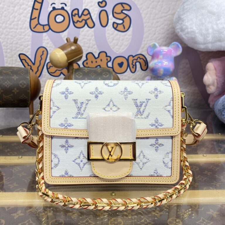 Replica Louis Vuitton Dauphine Mini Light Blue - Best Fake Designer Bags