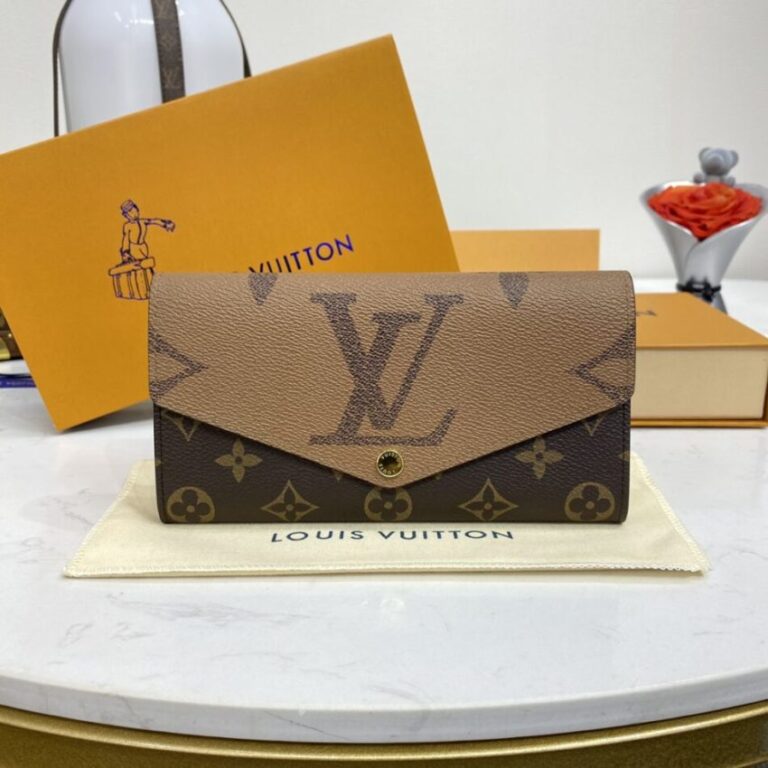 Replica Louis Vuitton Sarah Wallet Light Brown - Best Fake Designer Bags