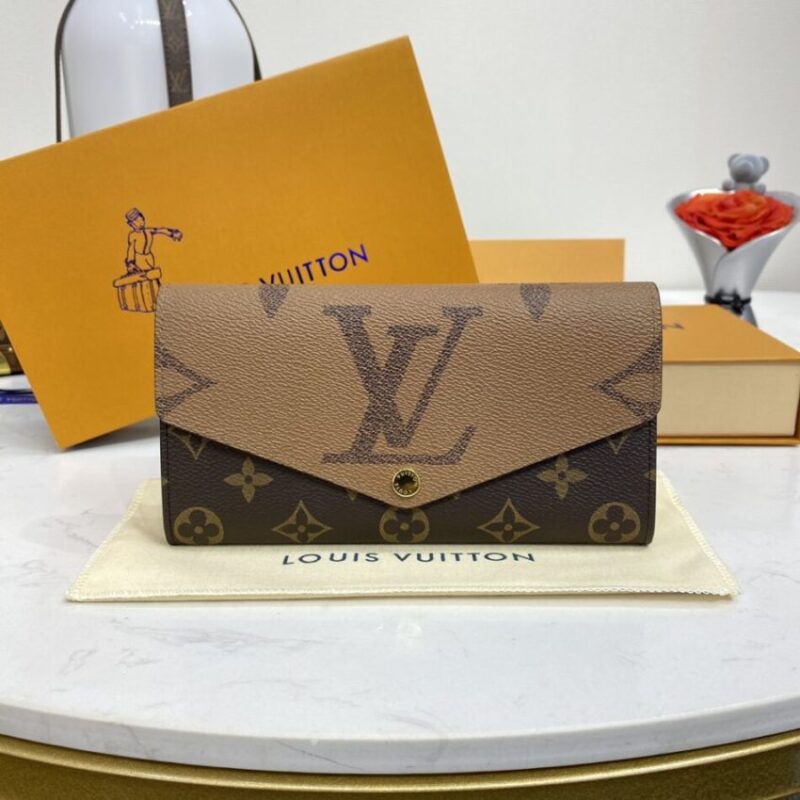 Replica Louis Vuitton Sarah Wallet Light Brown - Best Fake Designer Bags
