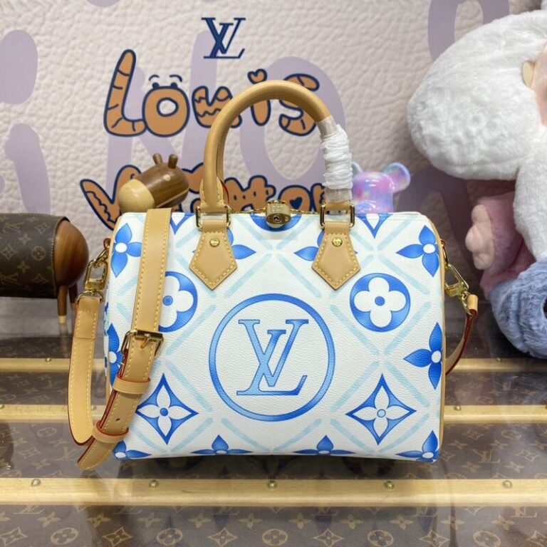 Replica Louis Vuitton Speedy Bandouliere 25 Blue-White - Best Fake Designer Bags
