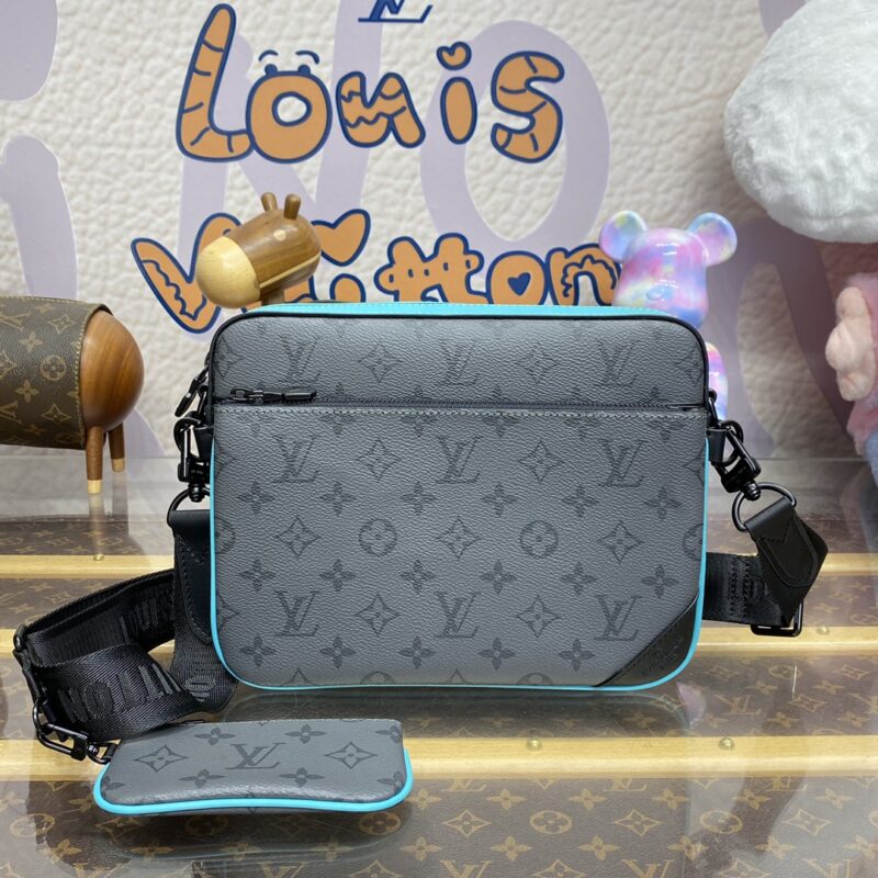 Replica Louis Vuitton Trio Messenger Grey&Tiffany - Best Fake Designer Bags