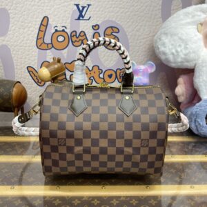 Replica Louis Vuitton Speedy 18 Brown Grid - Best Fake Designer Bags